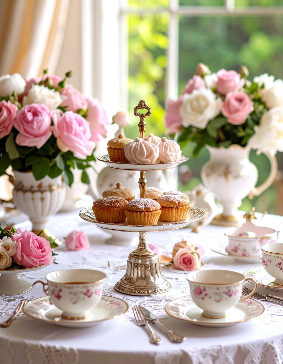 Vintage Tea Party Tablescape - 24 Tablescape Ideas