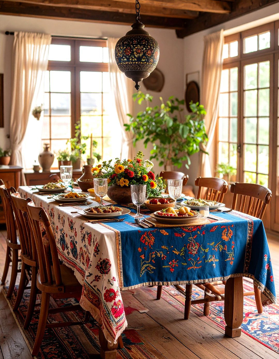 Vintage Textile Collections - 24 Boho Dining Room Ideas