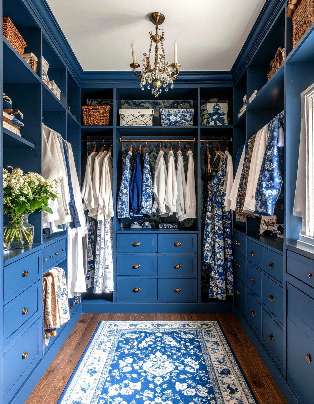 Vintage Toile Closet with French Country Charm - 24 Closet Wallpaper Ideas