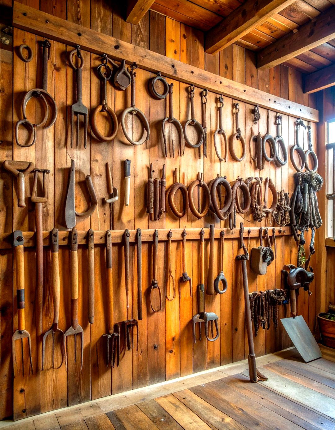 Vintage Tool Wall Display - 24 Rustic Wall Decor Ideas