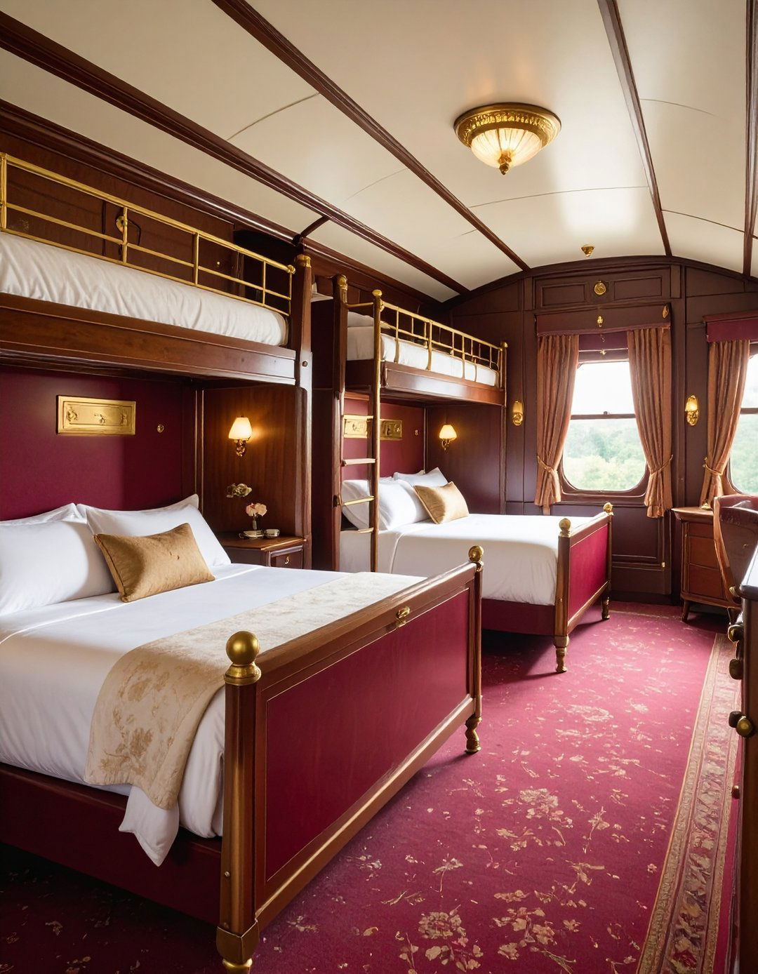Vintage Train Car Sleeping Compartments - 24 bunk room ideas