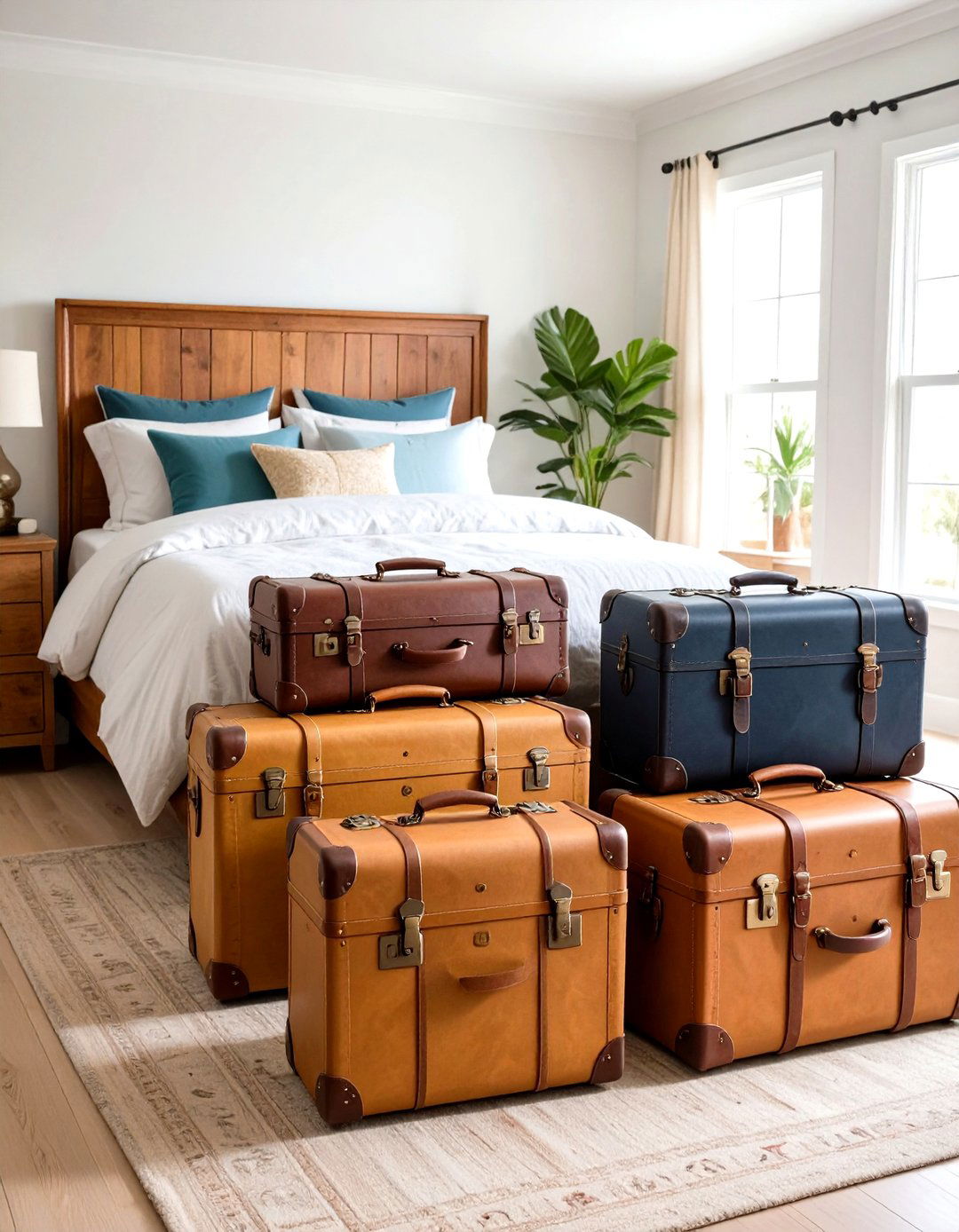 Vintage Trunk Storage Solutions - 24 Steampunk Bedroom Ideas