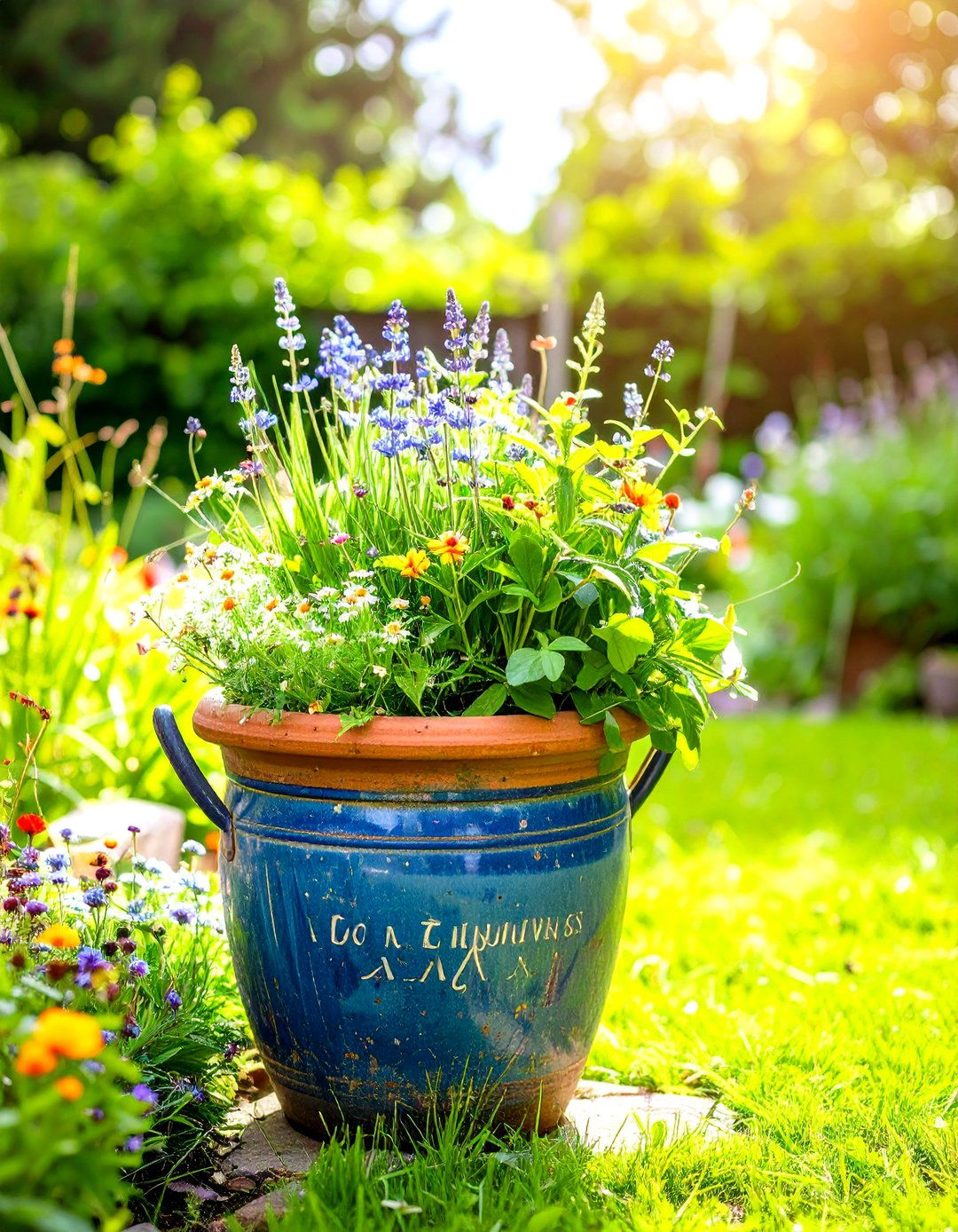 Vintage Typography Message Pots - 24 Painted Pot Ideas