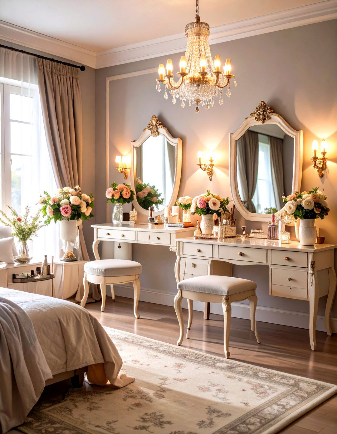 Vintage Vanity Boudoir Theme - 24 Shabby Chic Bedroom Ideas