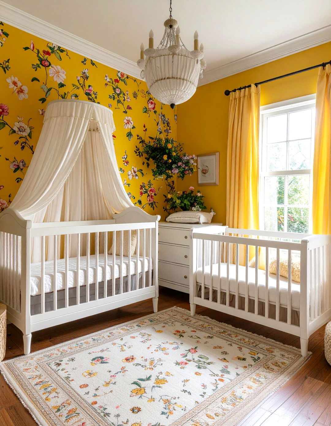 Vintage Yellow Floral Theme - 24 Yellow Nursery Ideas