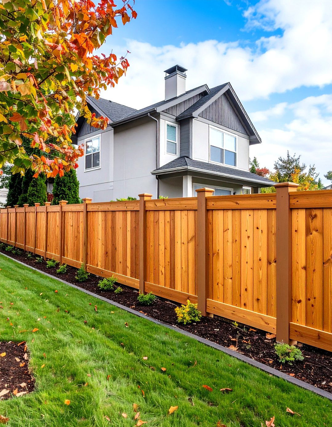 Vinyl Composite Privacy Fence - 24 Backyard Fence Ideas