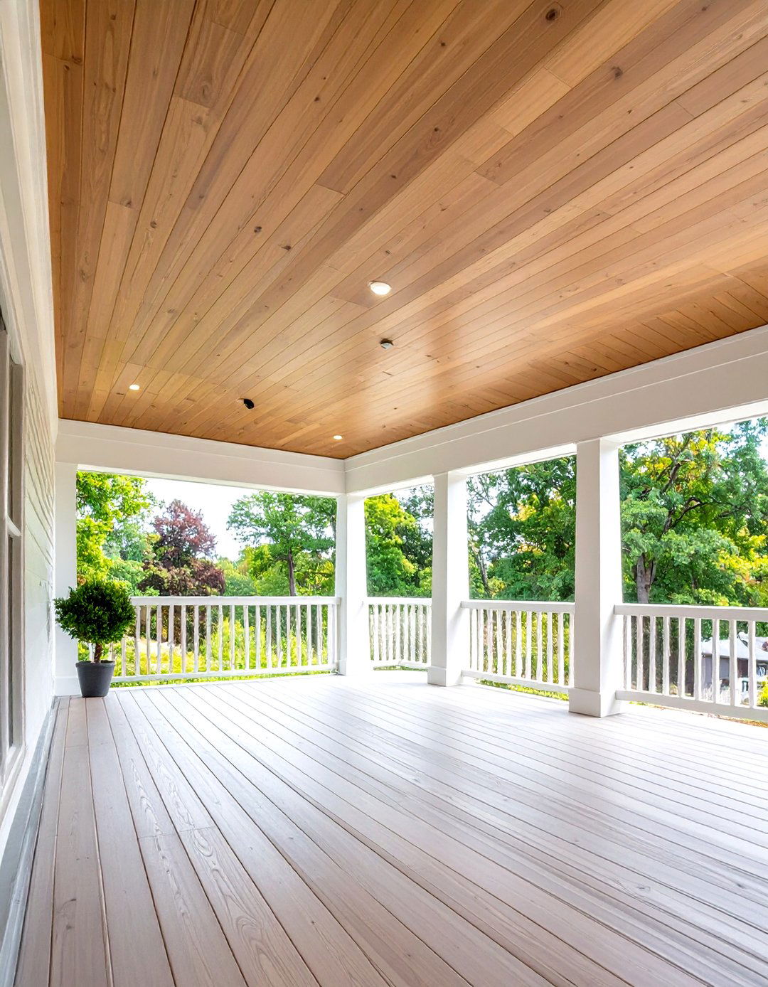 Vinyl Maintenance Free Ceiling System - 24 Porch Ceiling Ideas