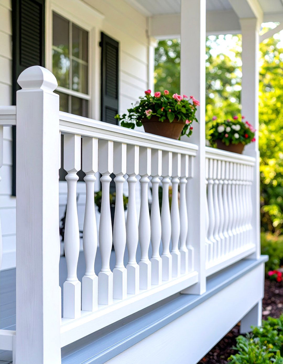 Vinyl Privacy Porch Railing - 24 Porch Railing Ideas