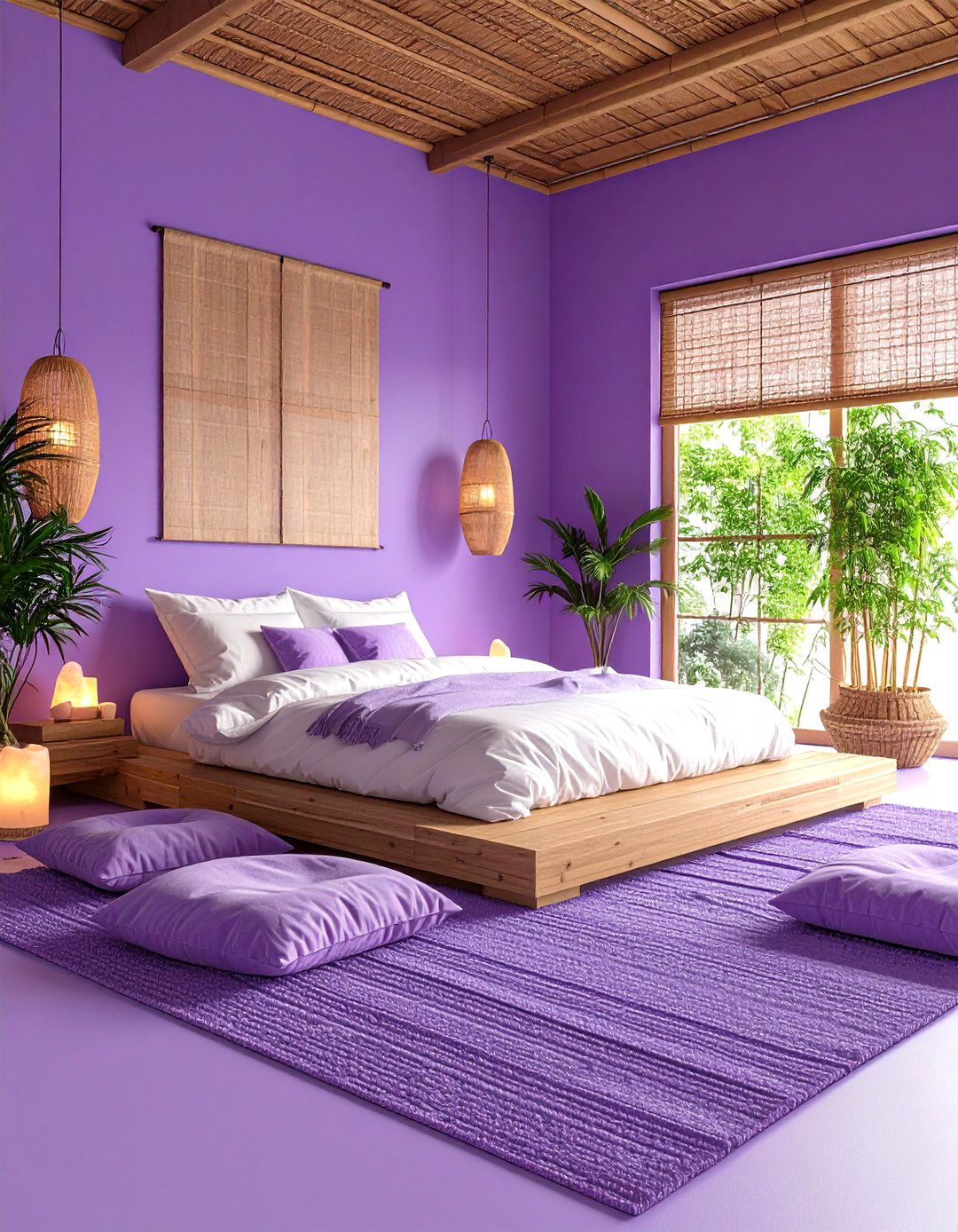 Violet Zen Meditation Bedroom - 24 Purple Bedroom Ideas