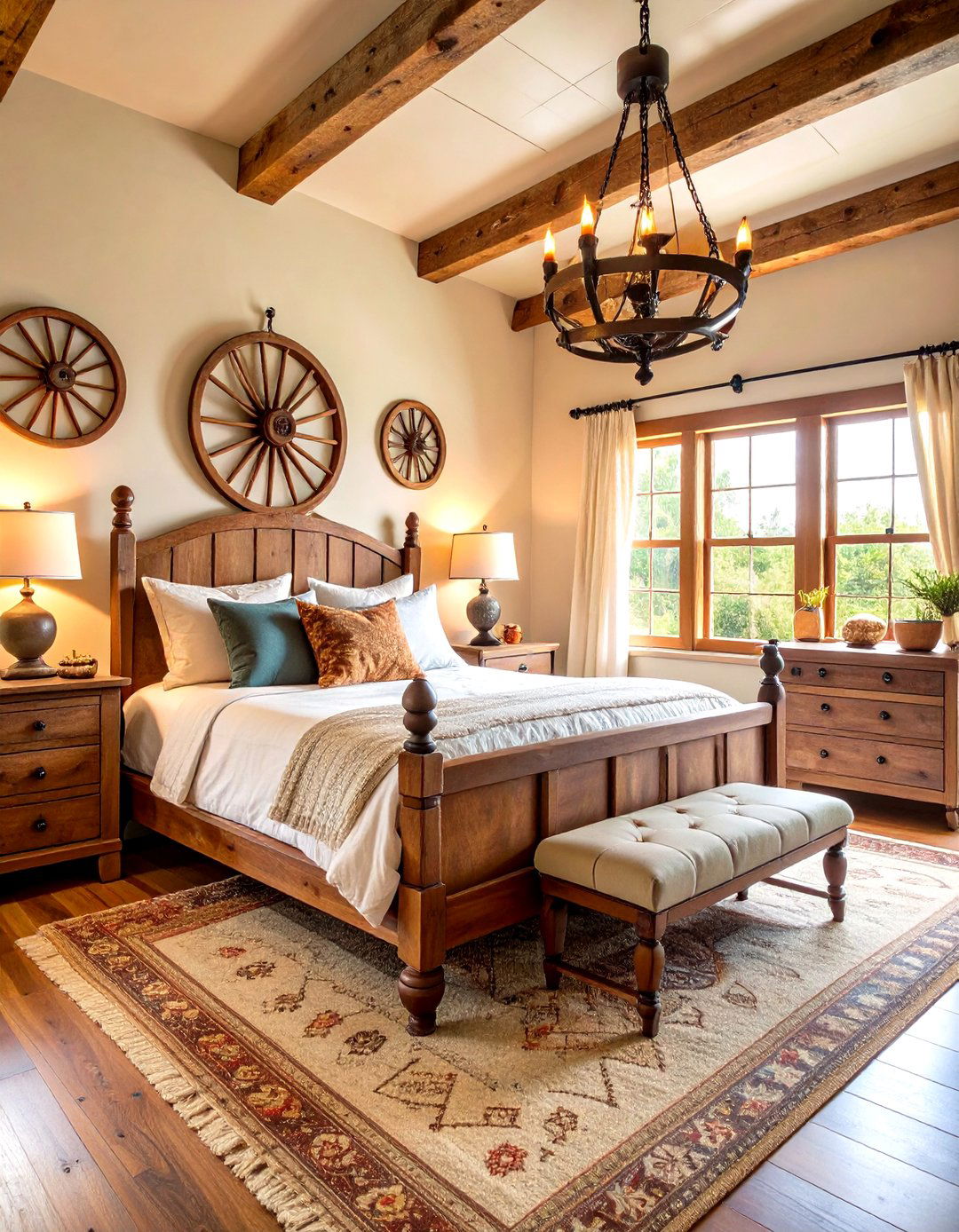 Wagon Wheel Bedroom - 24 Western Bedroom Ideas