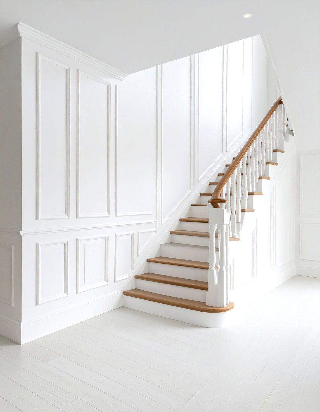Wainscoting Panel Installation - 24 Staircase Wall Ideas