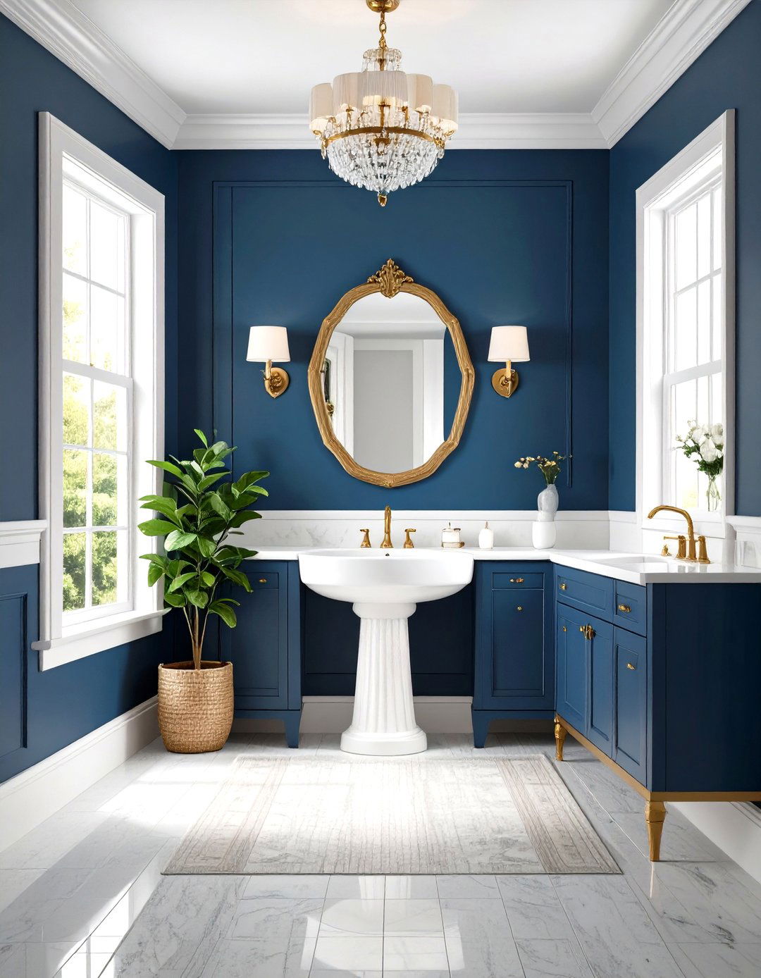 Wainscoting Traditional Elegance - 24 Half Bathroom Ideas