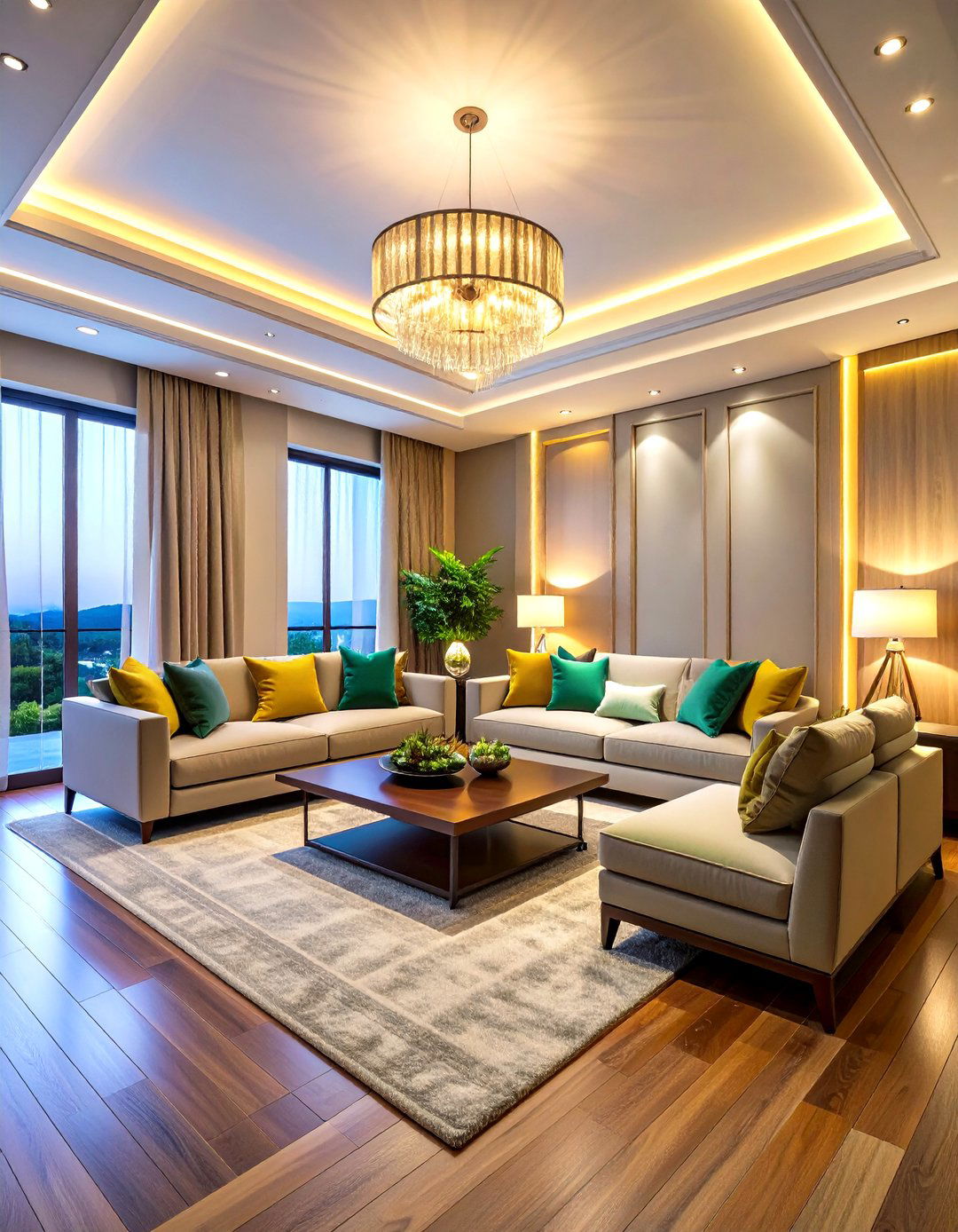 Wainscoting with Built in Lighting - 24 Living Room Wainscoting Ideas