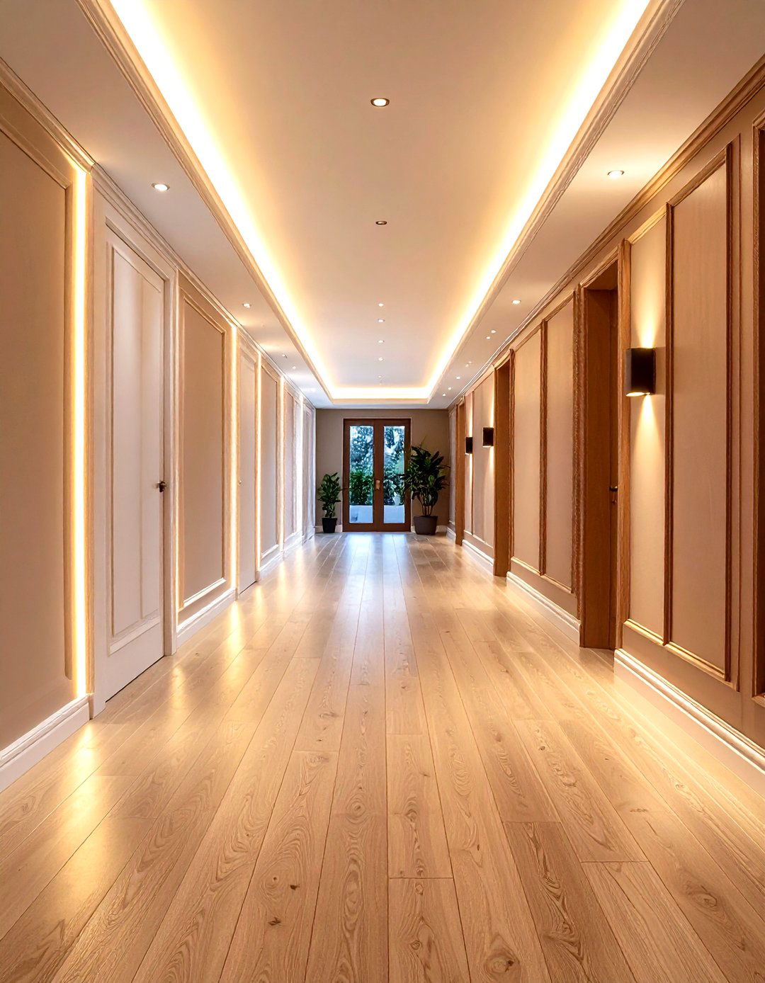Wainscoting with Integrated Lighting Features - 24 Wainscoting Ideas