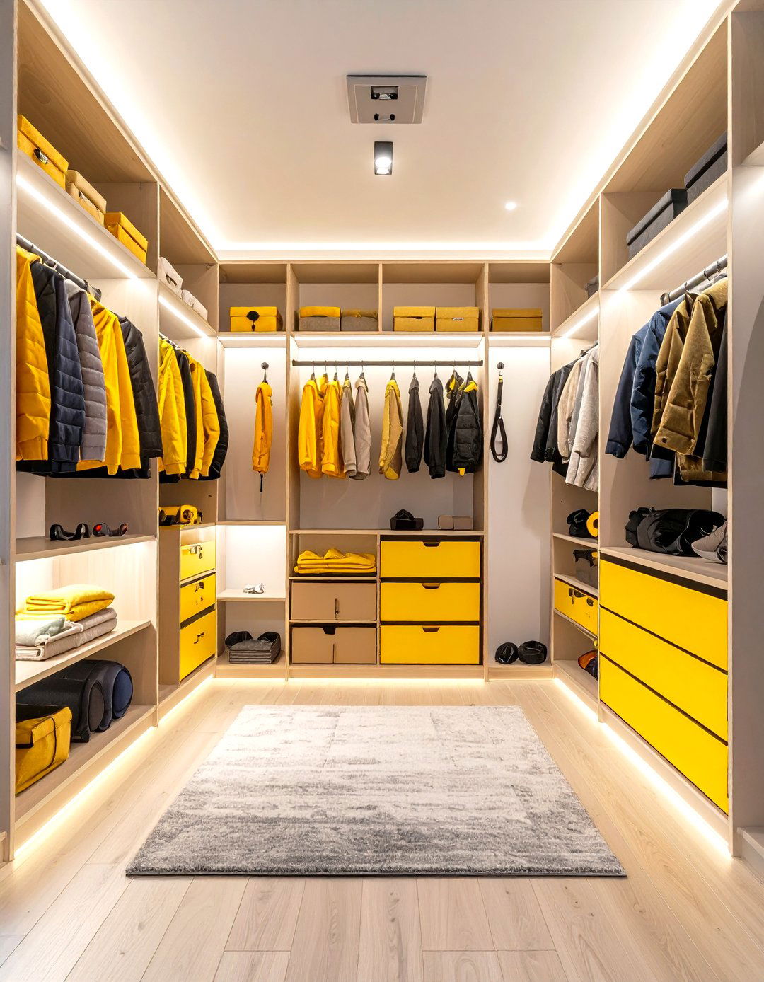 Walk In Closet Compact Training Station - 24 Small Home Gym Ideas