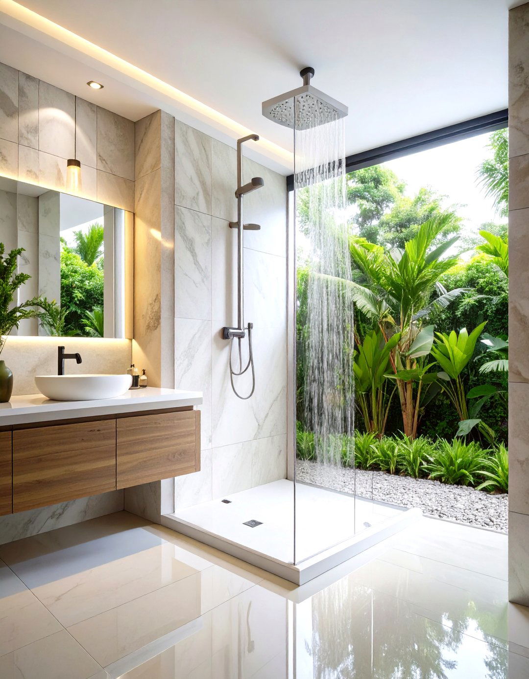 Walk In Shower with Built In Seating and Storage - 24 Handicap Bathroom Ideas