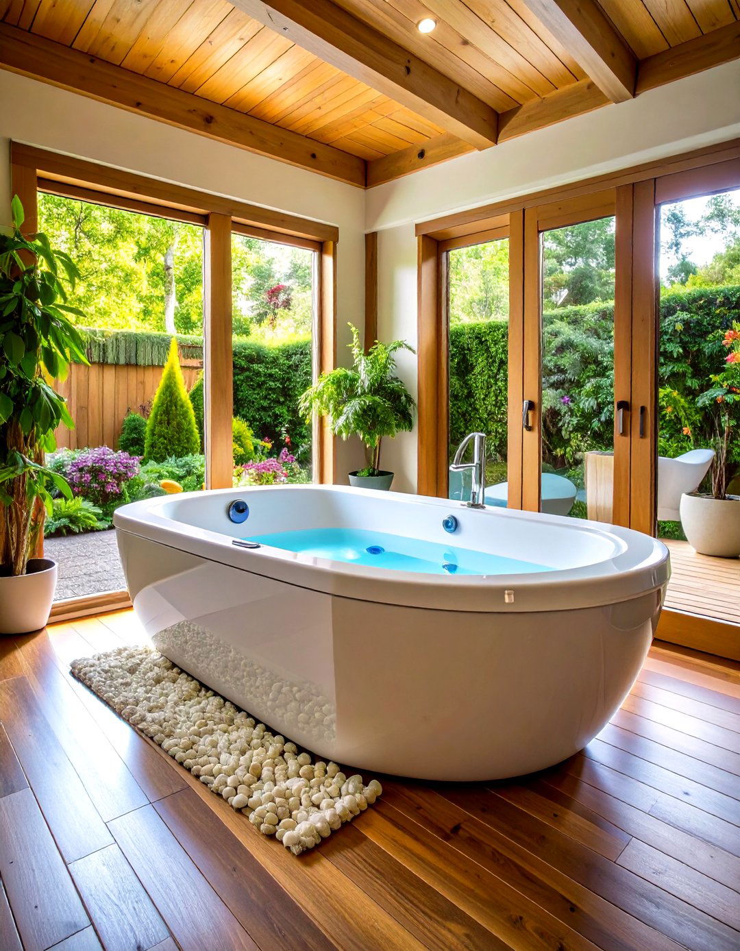 Walk In Tub with Therapeutic Features - 24 Handicap Bathroom Ideas