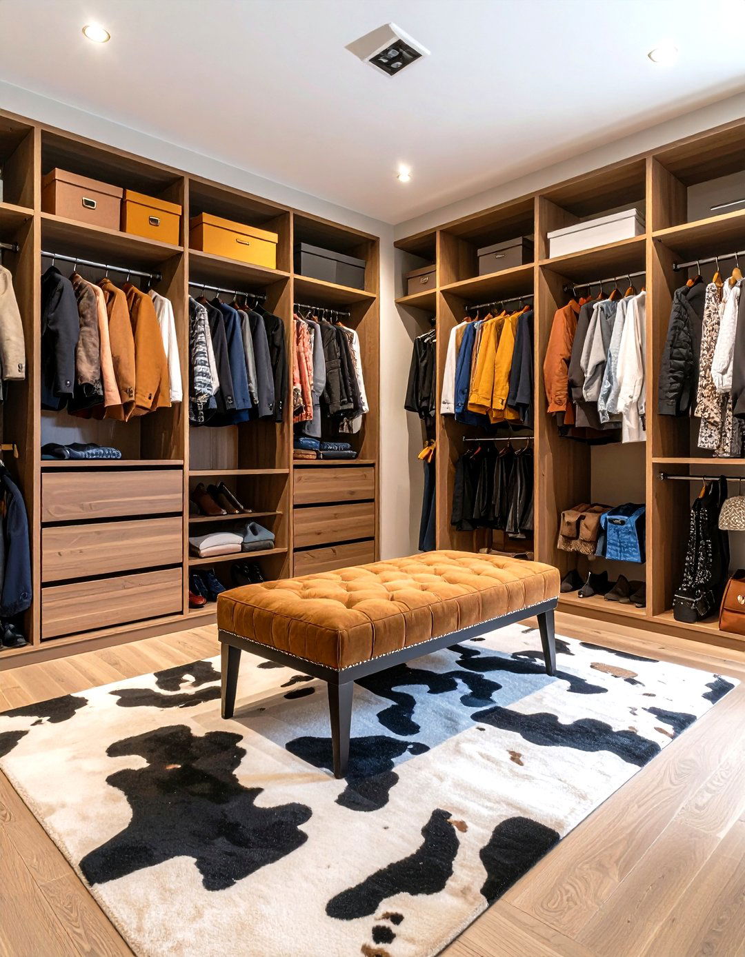 Walk in Closet Cow Print Dressing Room - 24 Cow Print Room Decor Ideas