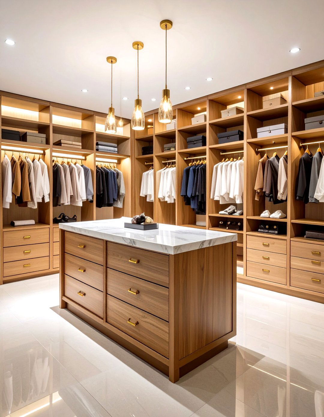 Walk in Closet Island Design - 24 Dressing Room Ideas