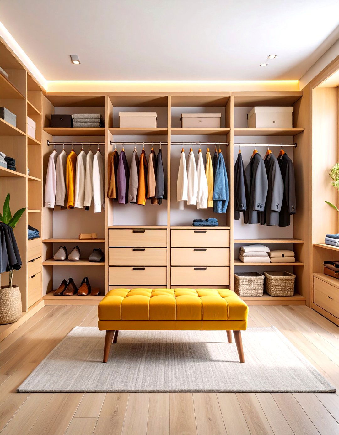 Walk in Closet with Built in Seating - 24 Walk in Closet Ideas