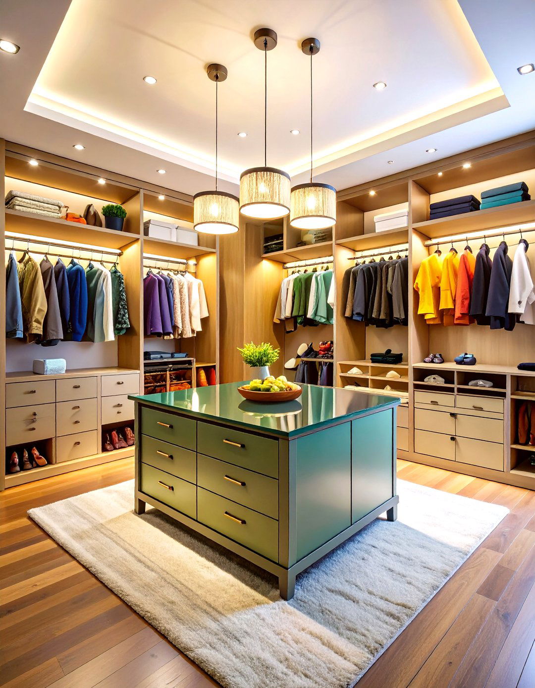 Walk in Closet with Center Island - 24 Walk in Closet Ideas