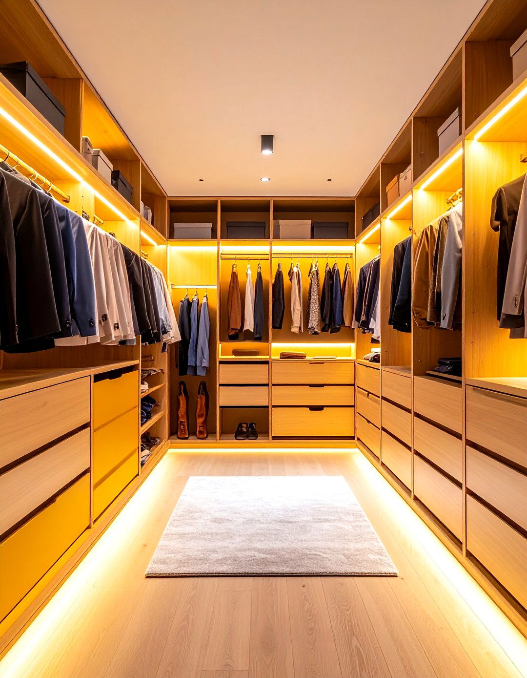 Walk in Closet with Hidden Storage - 24 Walk in Closet Ideas