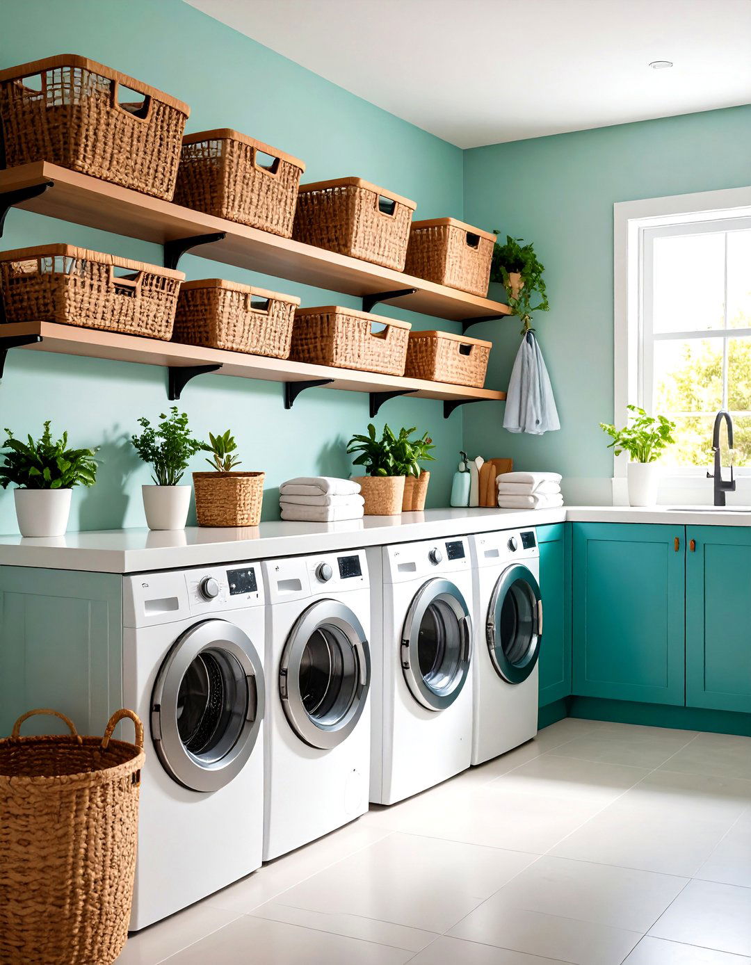 Wall Mounted Basket Systems - 24 Laundry Basket Storage Ideas