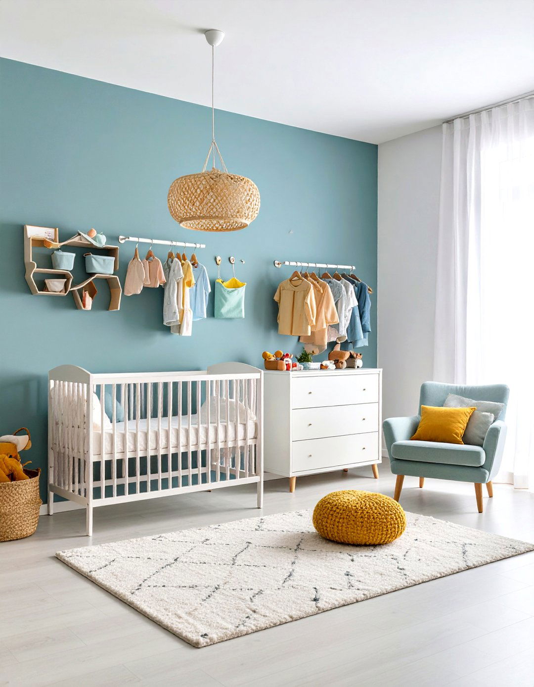 Wall Mounted Everything Organization - 24 Small Nursery Ideas