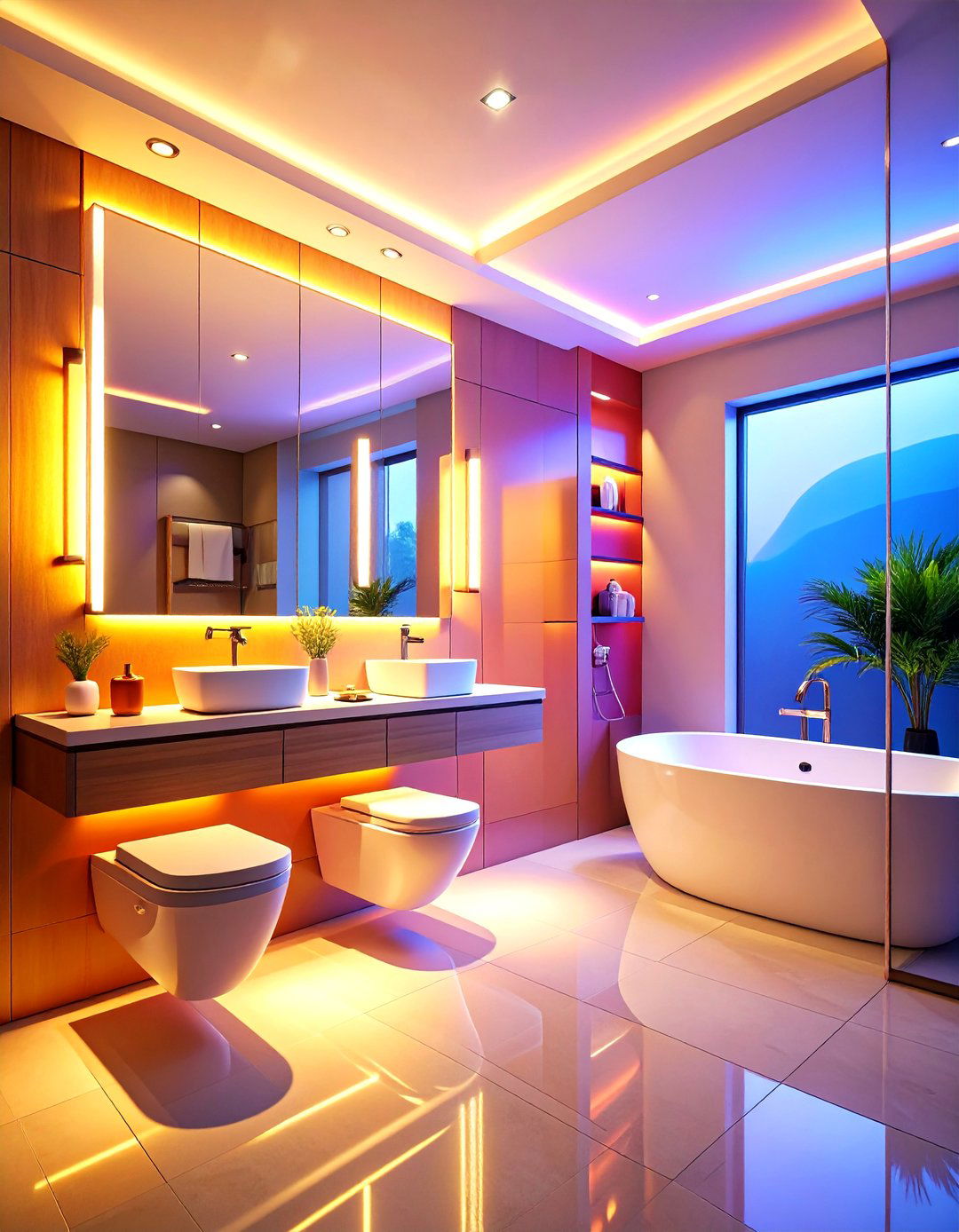 Wall Mounted Floating Elements - 24 Small Ensuite Design Ideas