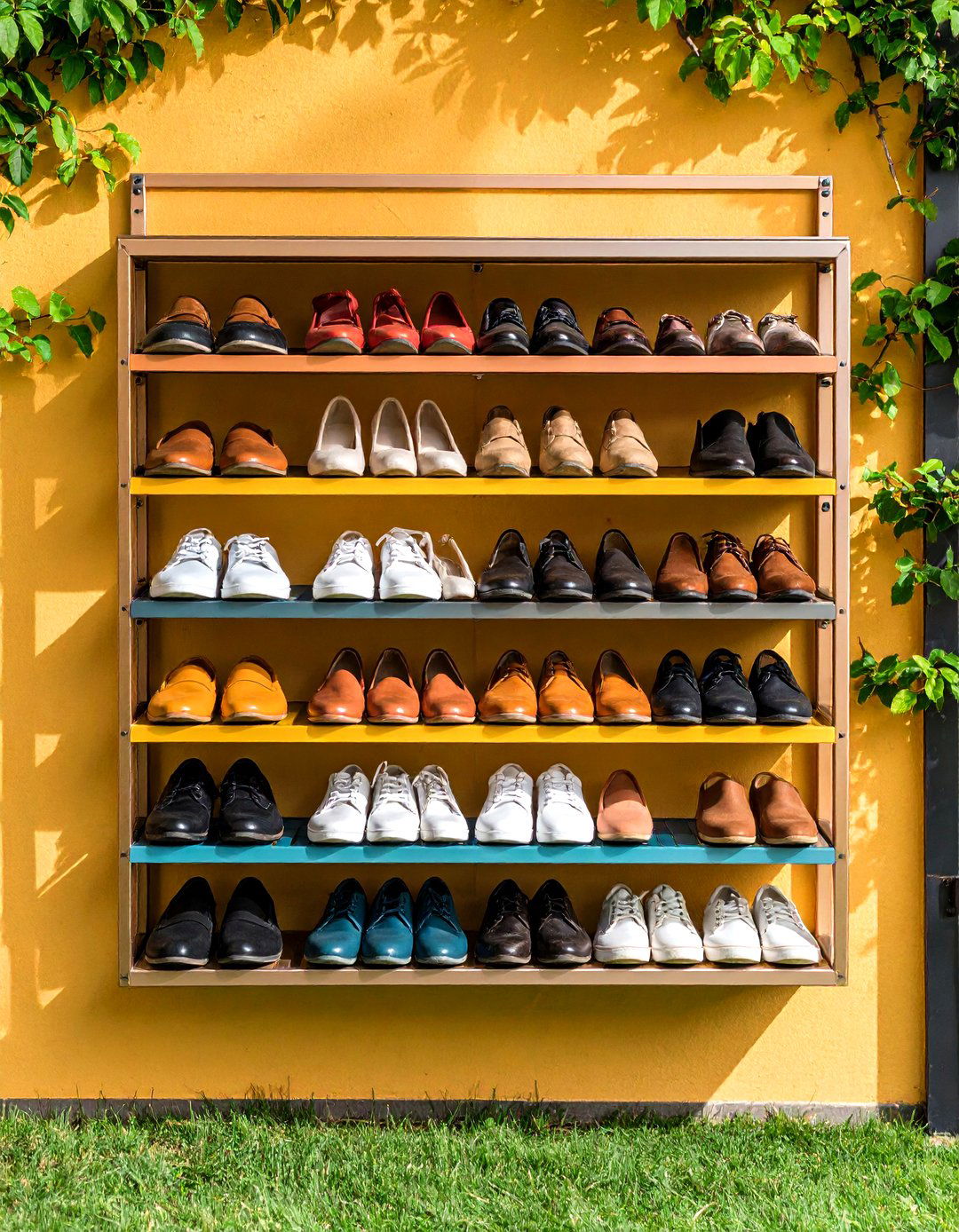 Wall Mounted Floating Shoe Organizer - 24 Outdoor Shoe Storage Ideas