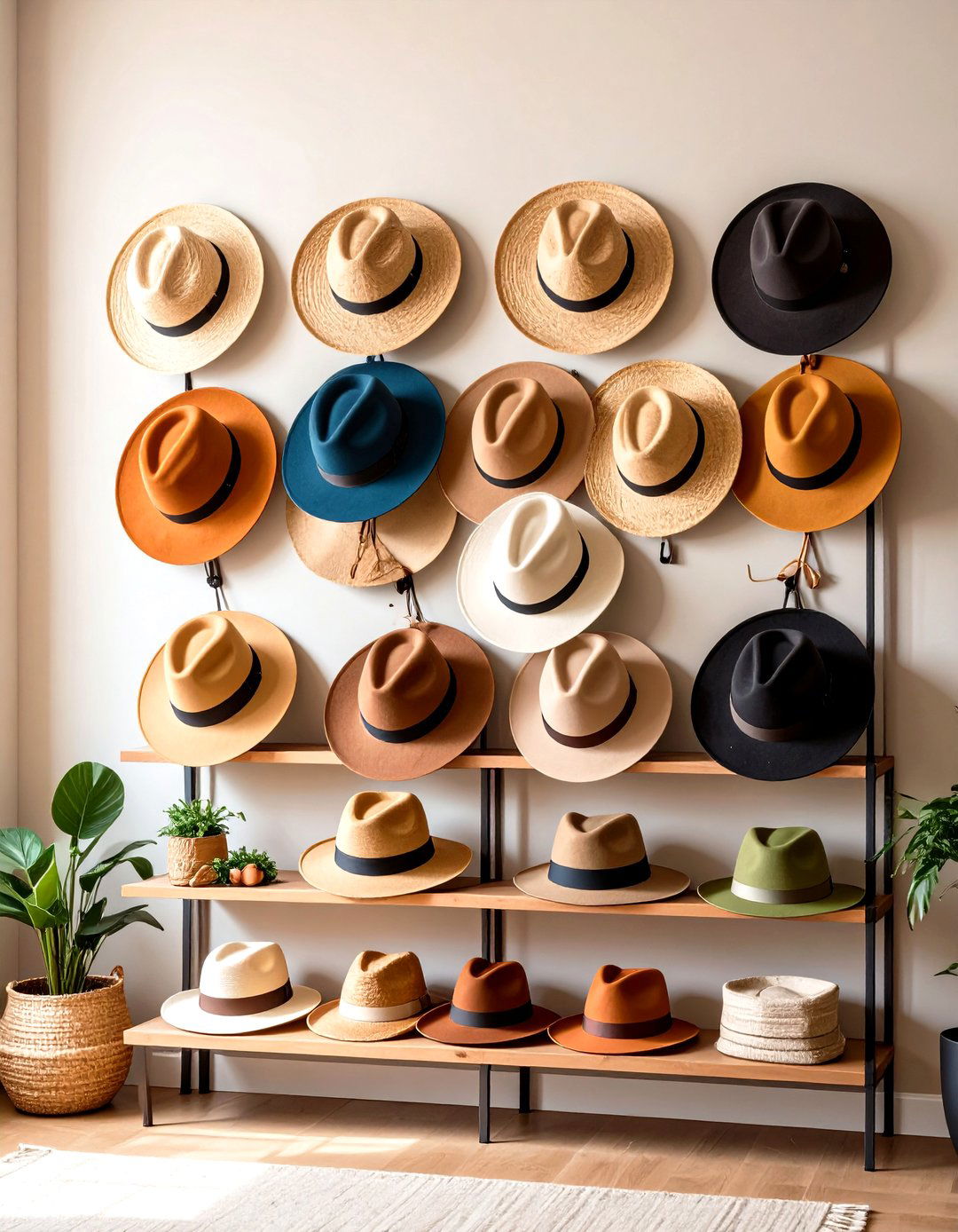 Wall Mounted Hat Display Gallery - 24 Hat Storage Ideas