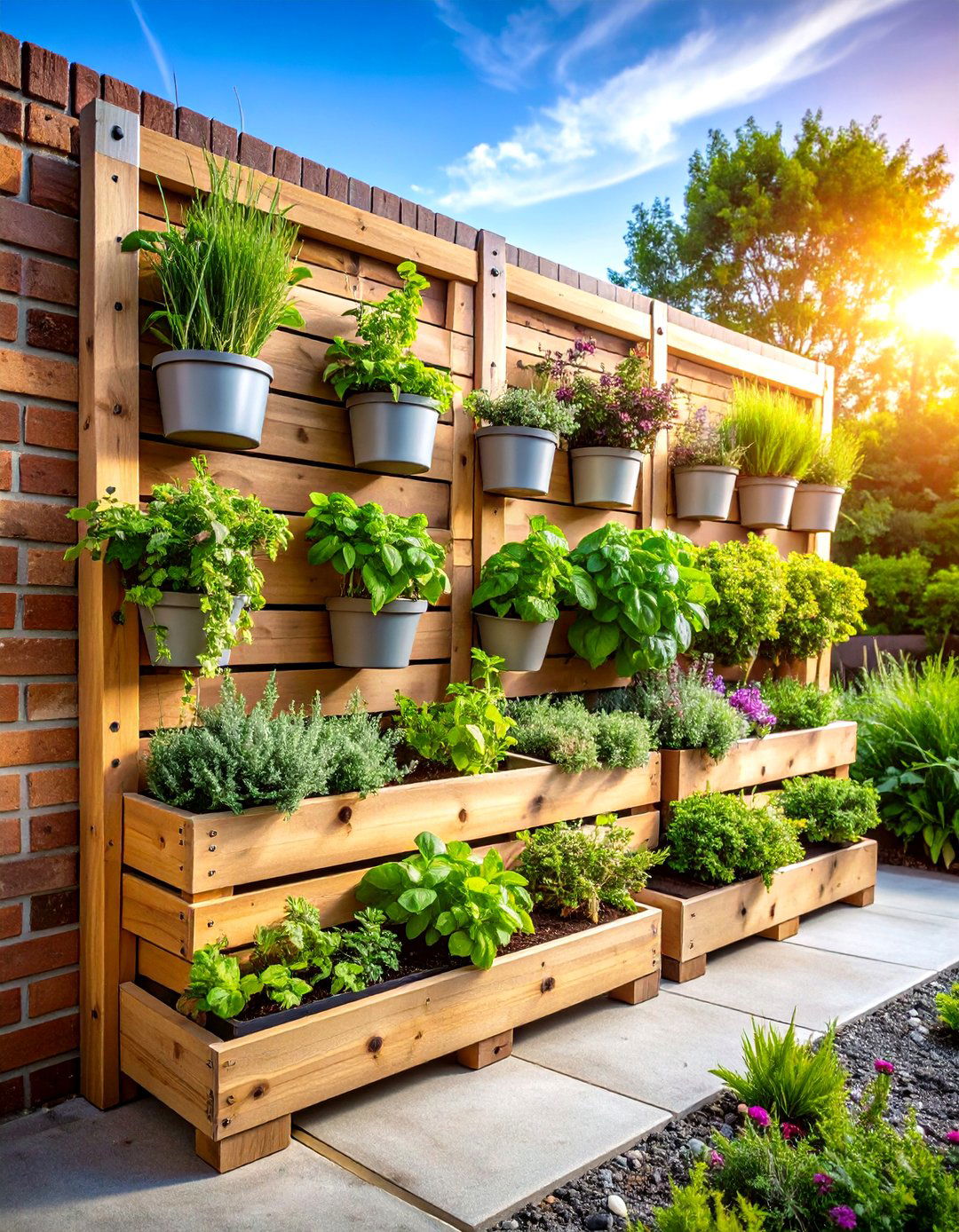 Wall Mounted Herb Pallet Garden - 24 Vertical Pallet Garden Ideas