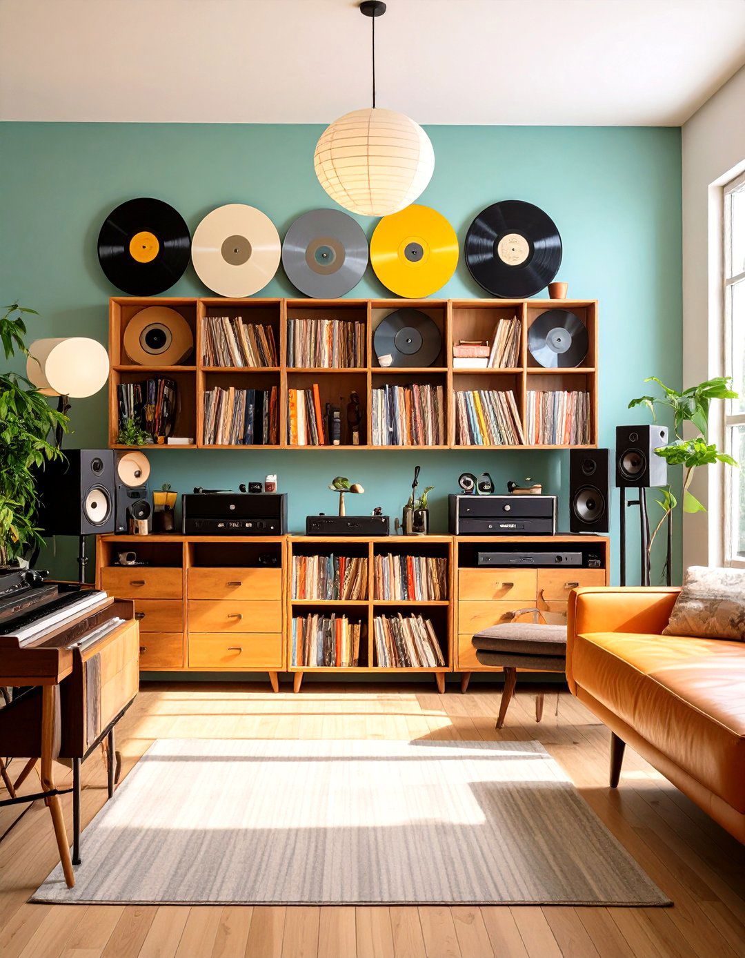 Wall Mounted LP Bins - 24 Vinyl Record Storage Ideas
