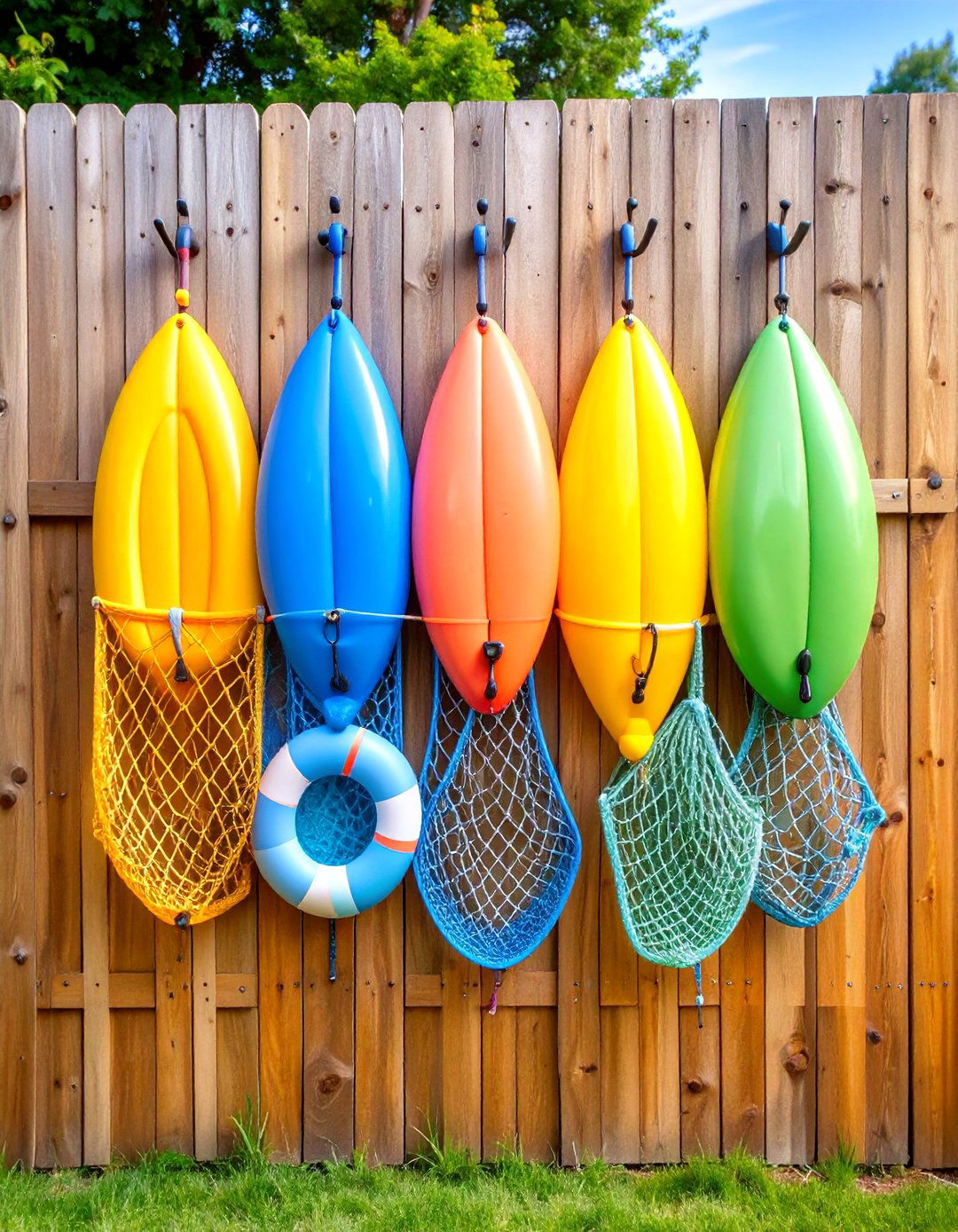 Wall Mounted Pool Float Storage Systems - 24 Pool Storage Ideas