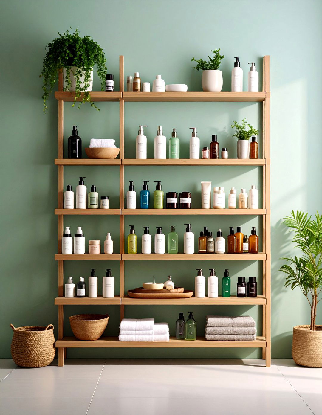 Wall Mounted Spice Rack for Toiletries - 24 Bathroom Organization Ideas