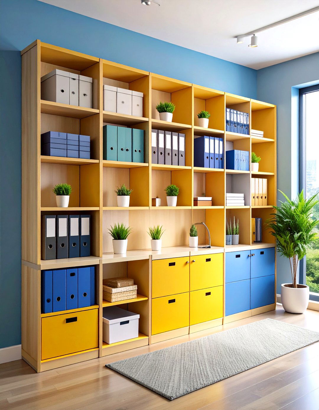 Wall Mounted Storage Panels - 24 Office Storage Ideas