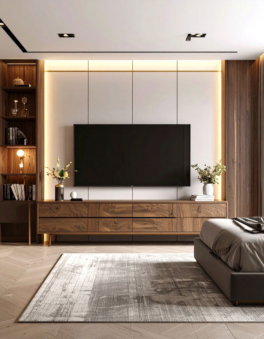 Wall Mounted TV Above Dresser - 24 Bedroom Tv Ideas
