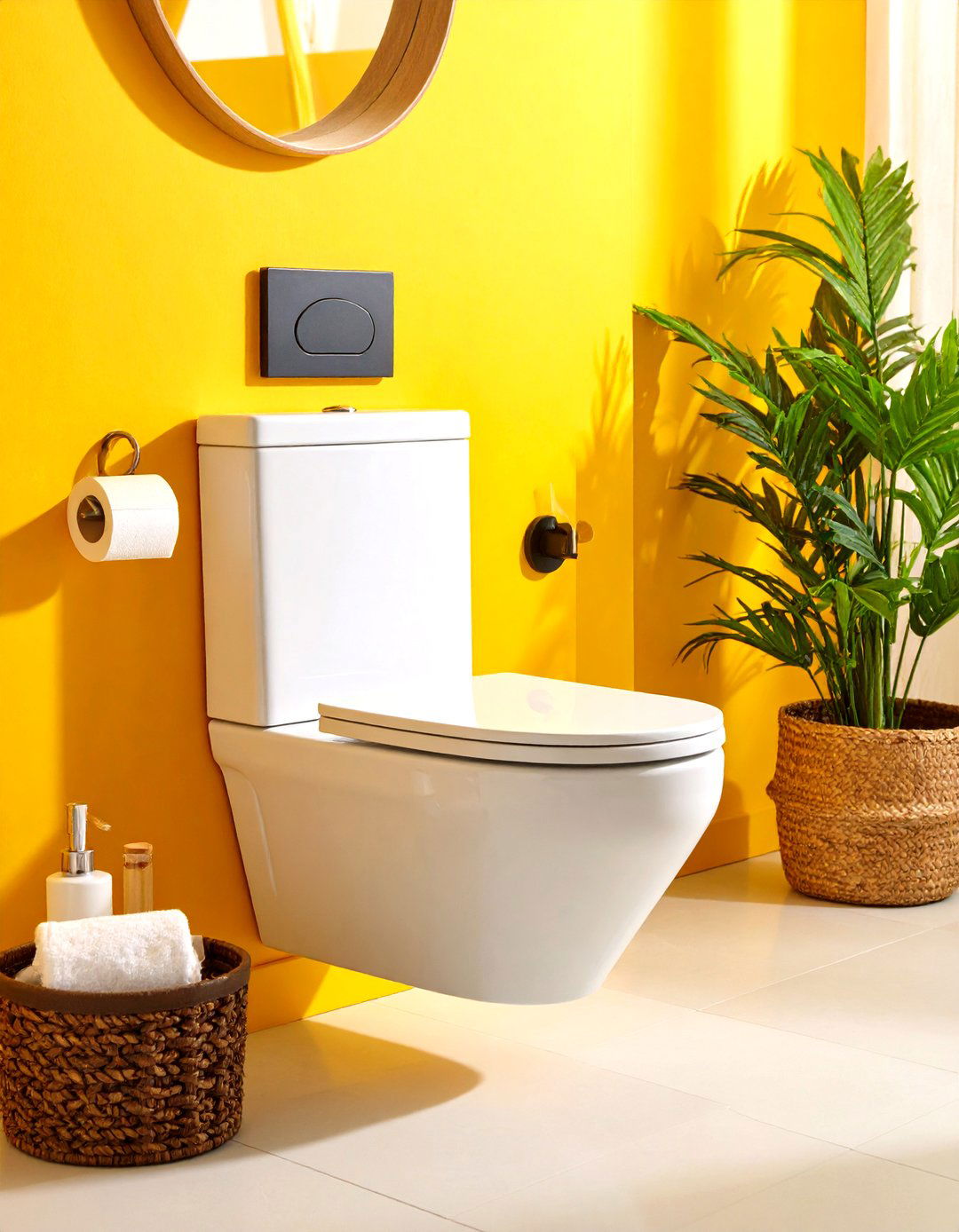 Wall Mounted Toilet with Concealed Cistern - 24 Minimalist Bathroom Ideas