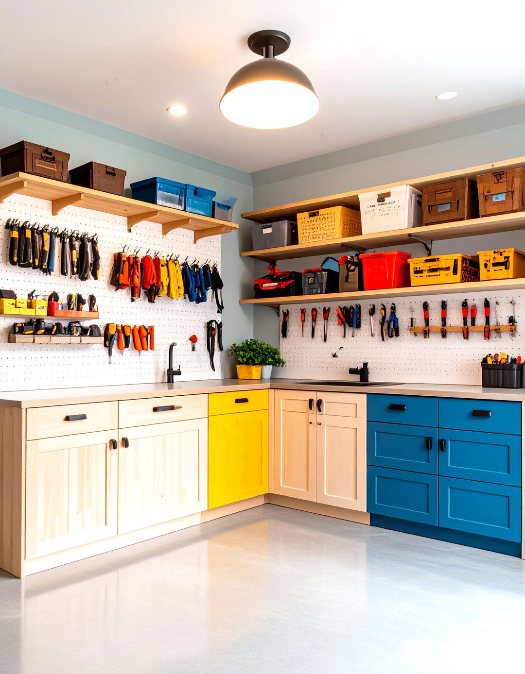 Wall Organization Garage System - 24 Garage Decor Ideas