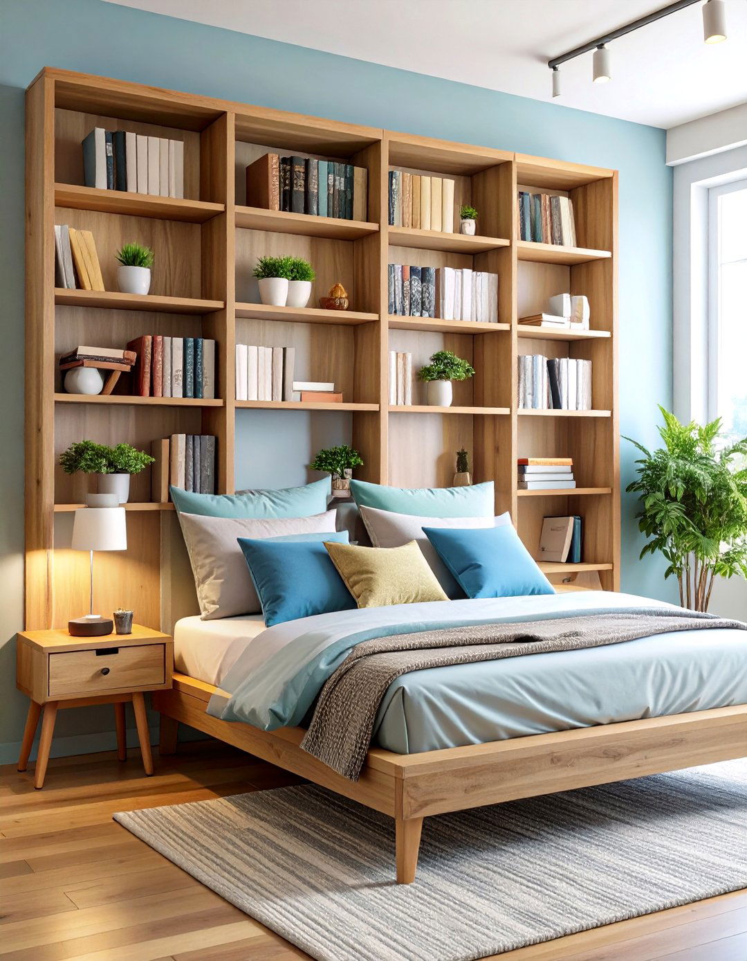 Wall mounted Book Display Storage - 24 Bedroom Shelving Ideas