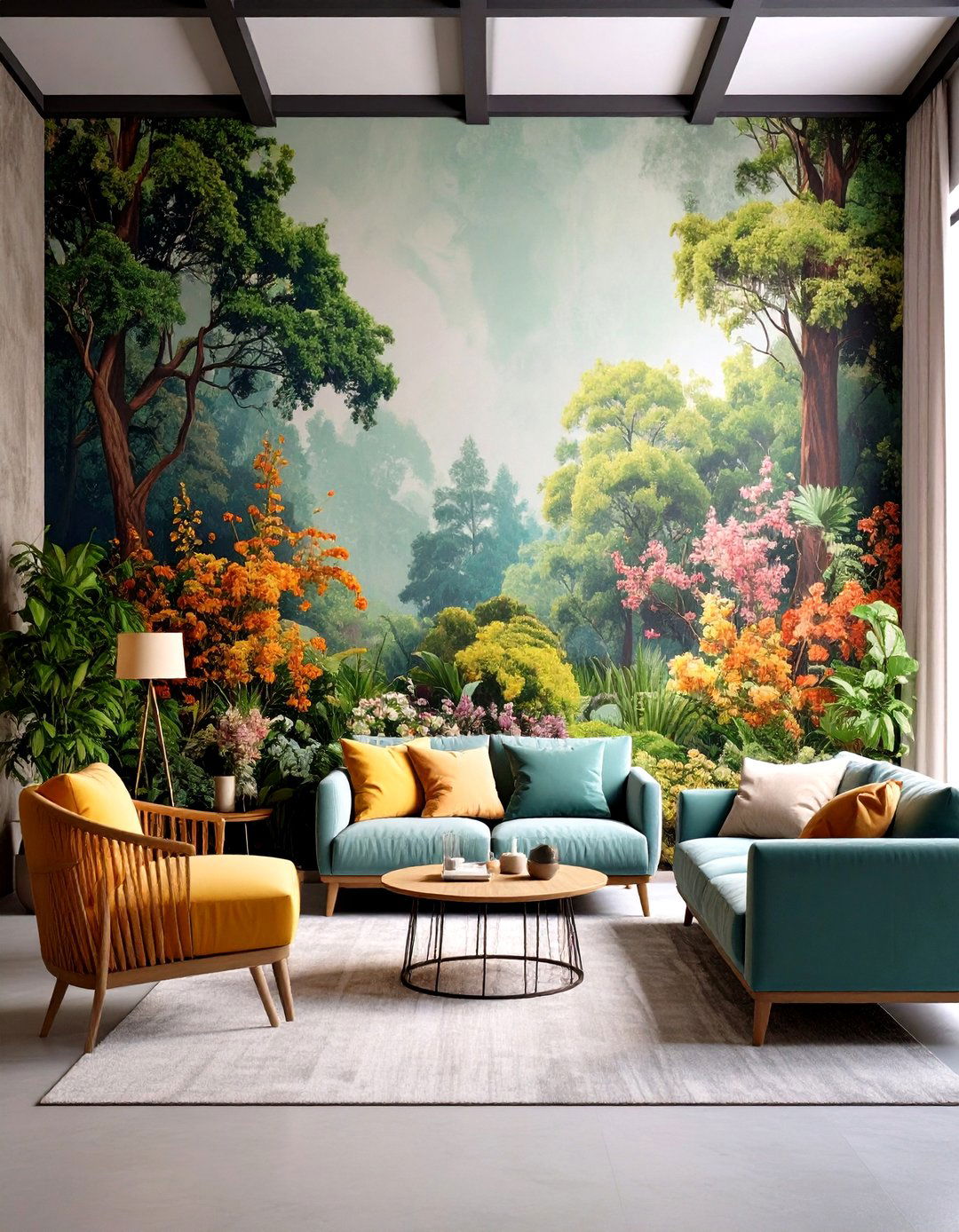 Wallpaper Mural Basement Accent Wall - 24 Basement Accent Wall Ideas