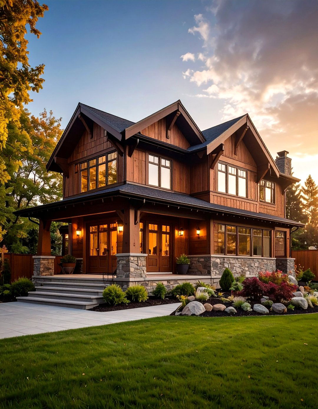 Walnut Brown House Exterior Finish - 24 Brown Exterior House Colors