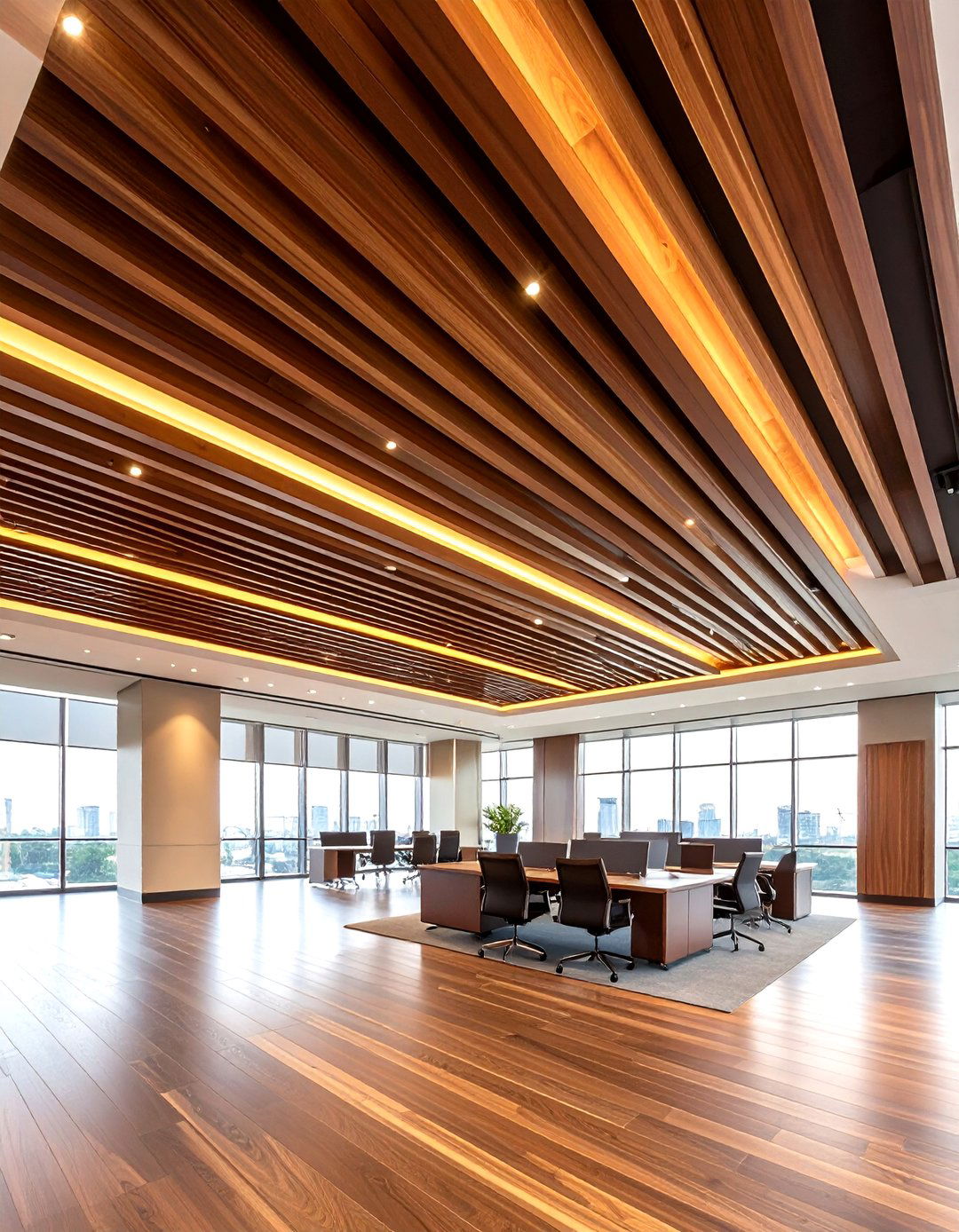 Walnut Rich Tone Luxury Applications - 24 Wood Slat Ceiling Ideas