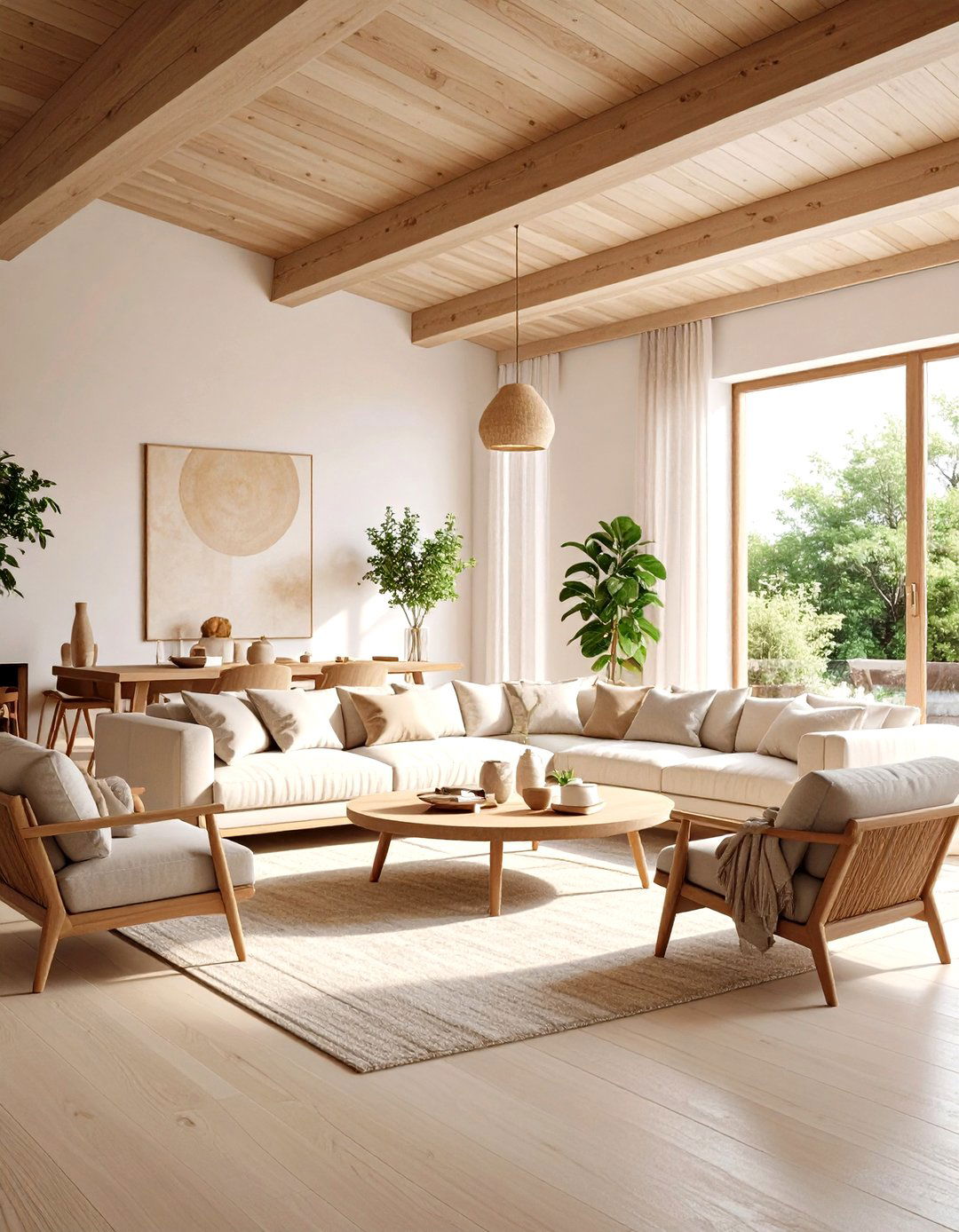 Warm Beige Ceiling Comfort - 24 Ceiling Paint Ideas