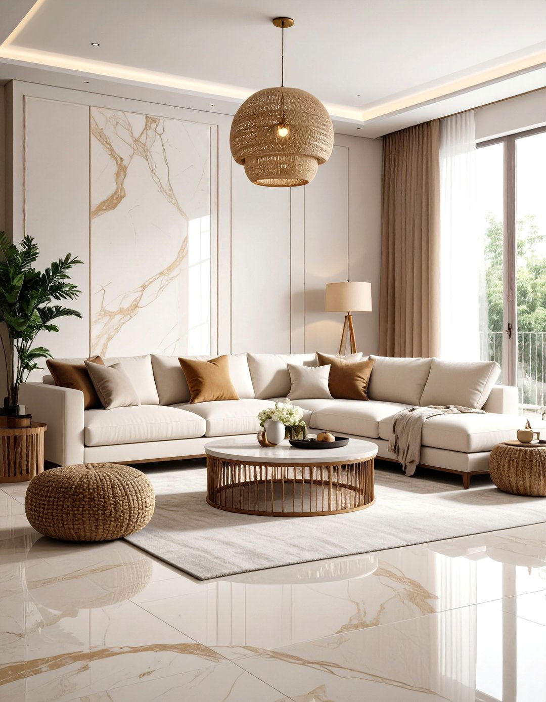 Warm Beige Marble Comfort Zone