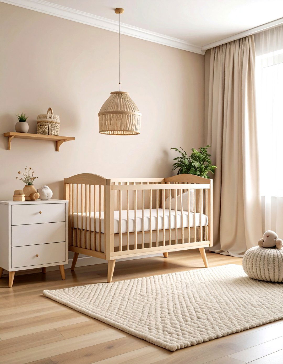 Warm Beige Minimalist Nursery - 24 Neutral Nursery Ideas