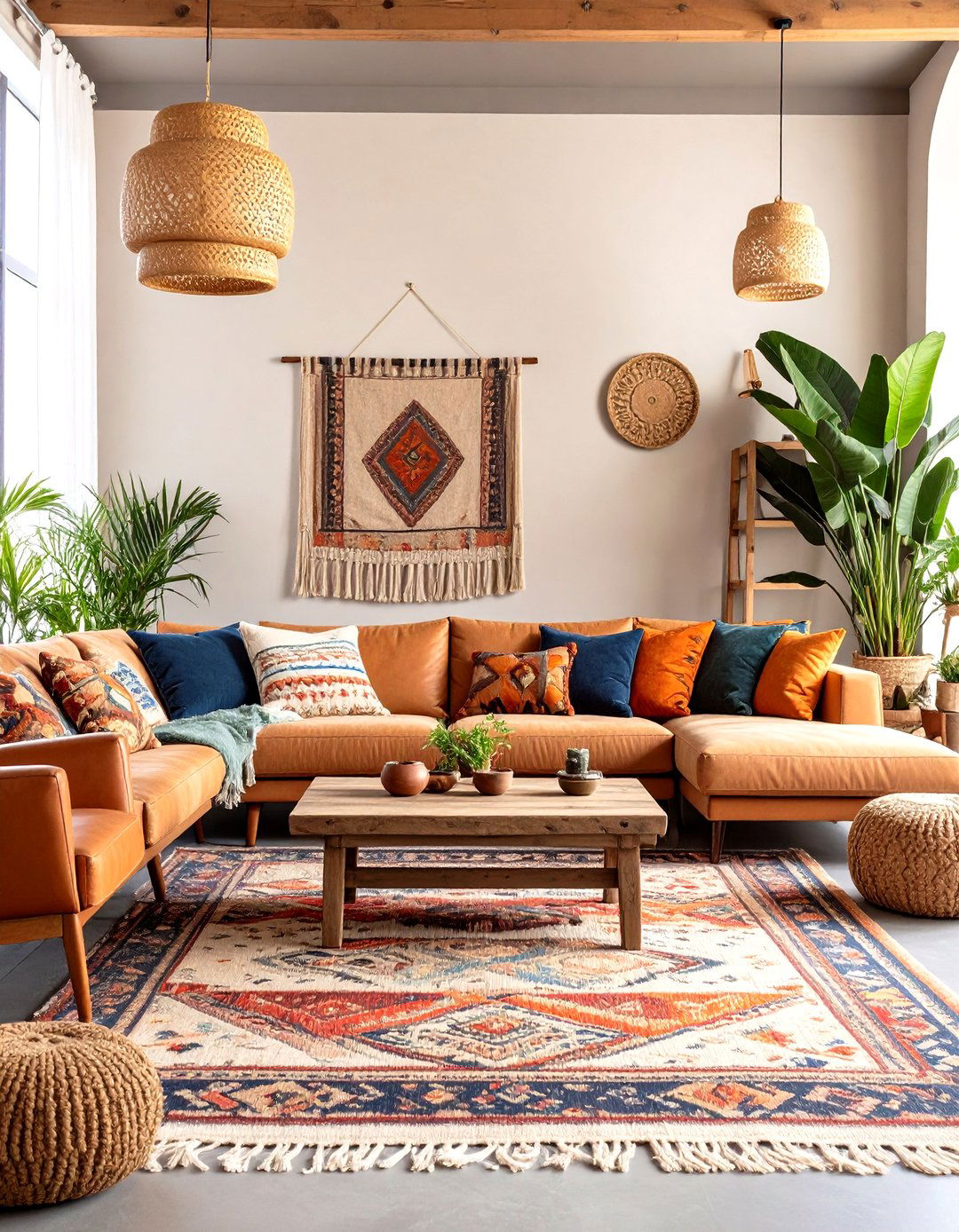 Warm Boho Living Room - 24 Boho Room Ideas