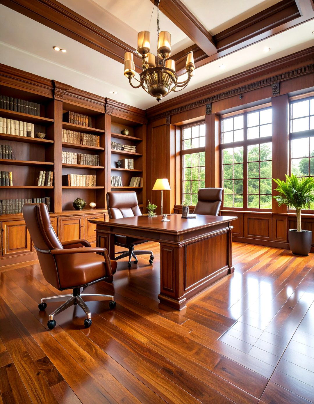 Warm Brown Leather Look Stained Concrete Floor - 24 Indoor Concrete Floor Paint Ideas