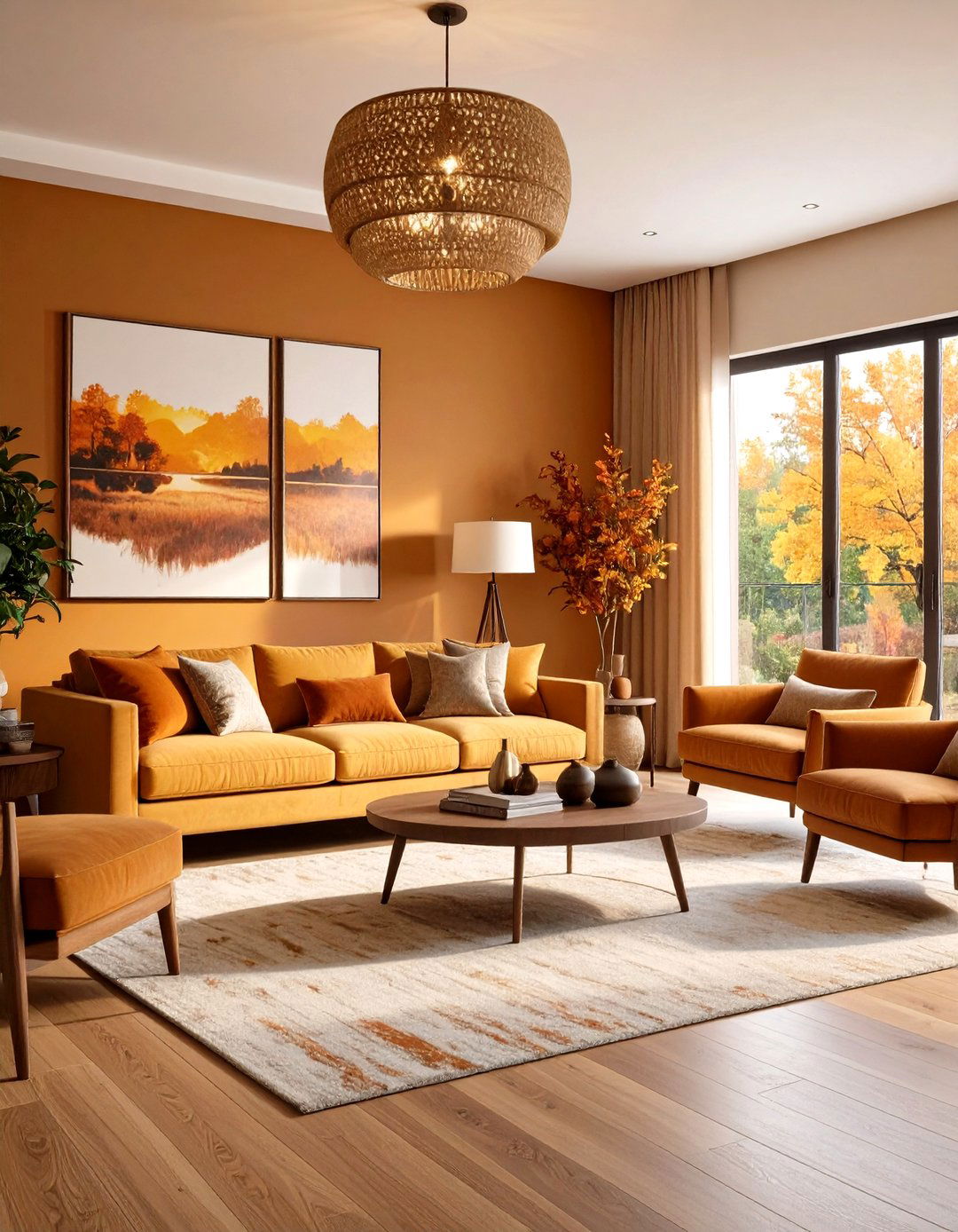 Warm Color Psychology Comfort - 24 Feng Shui Living Room Ideas