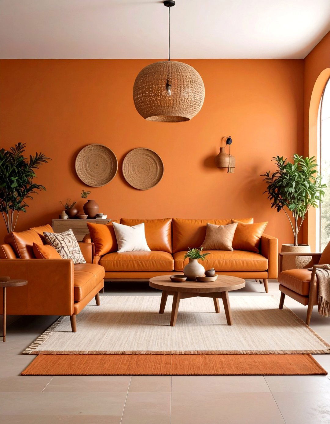 Warm Earth Tone Brown Leather Design - 24 Brown Leather Couch Living Room Ideas